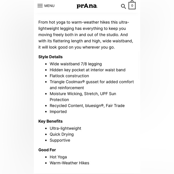 Prana leggings like new - Picture 5 of 5